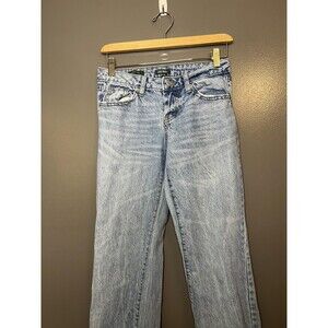Wild Fable Jeans Womens 0 Light Blue Low-Rise Bootcut Raw Hem Frayed Denim Y2K